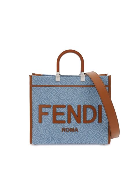 tote fendi handbags|fendi denim tote.